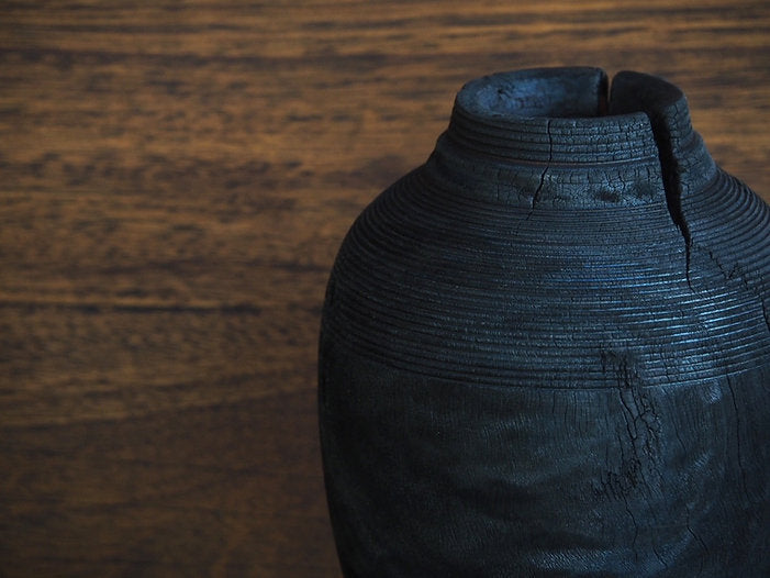 Image of Terra Cruda Red Gum Wooden Vase Vessel Decor