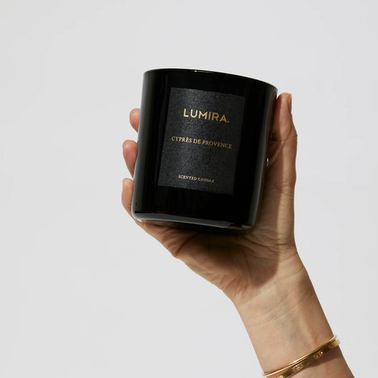 Image of a Lumira candle from Terra Cruda's home fragrance collection