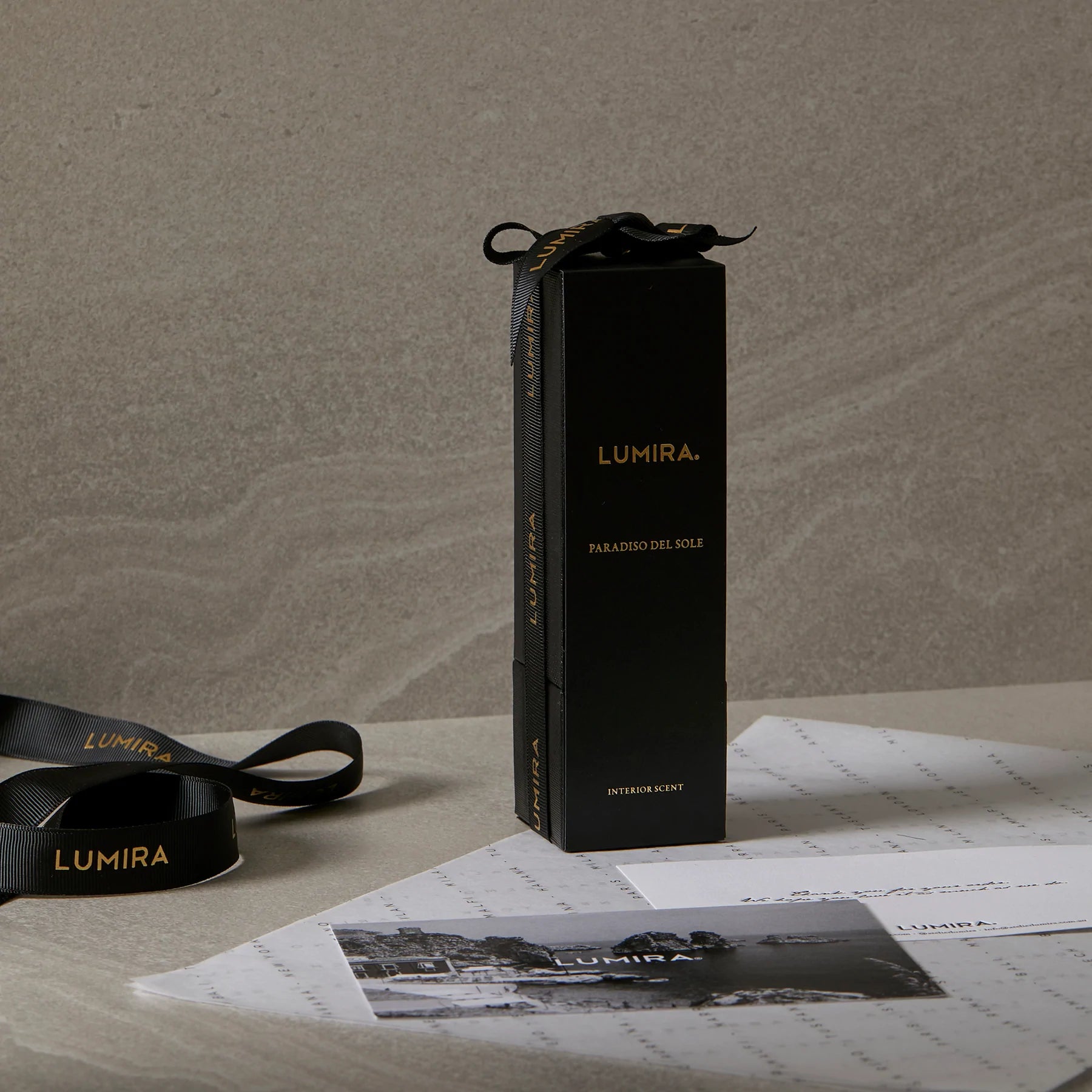 Image of a Lumira room spray from Terra Cruda's home fragrance collection